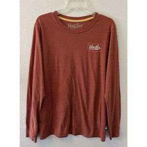 HOWLER BROTHERS Men's T-Shirt Size M Long Sleeve Rust Heed The Call Austin, TX